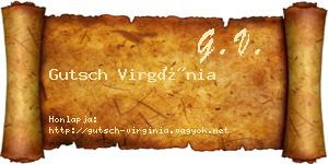 Gutsch Virgínia névjegykártya